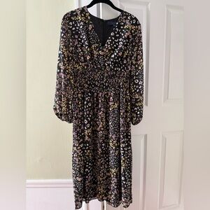 RACHEL Rachel Roy Floral Leopard Midi Dress